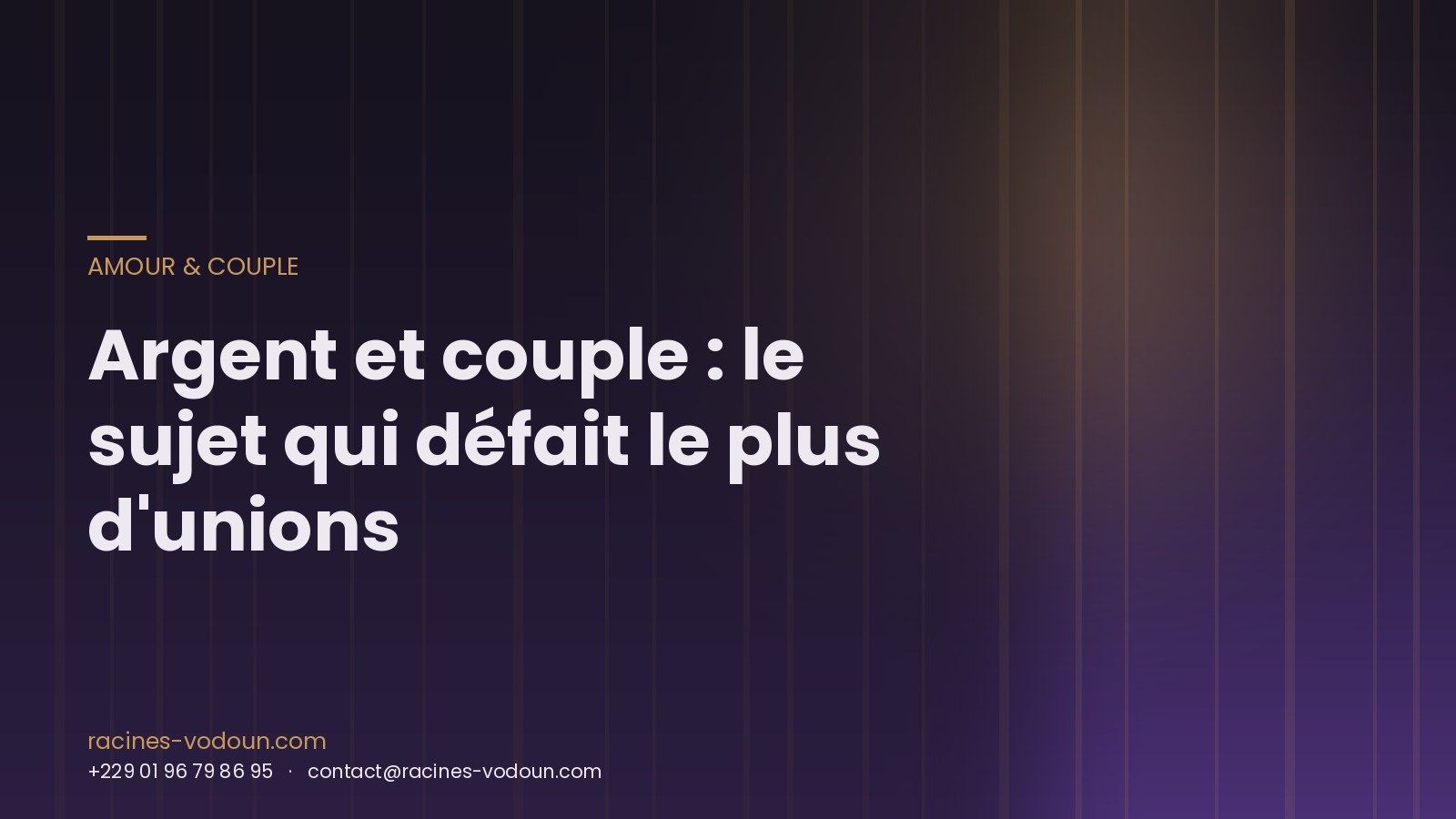 Argent et couple : le sujet qui défait le plus d'unions