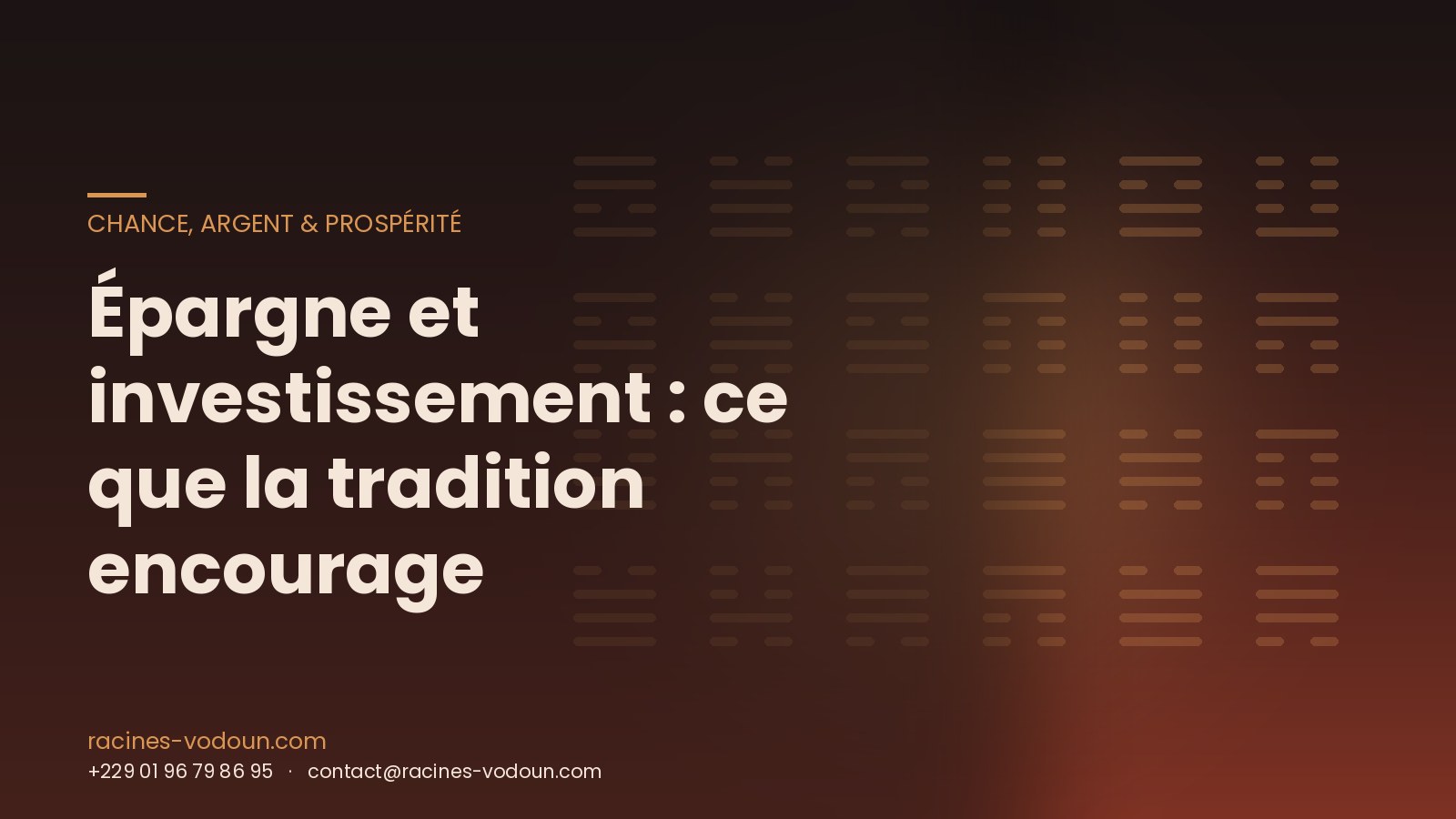 Épargne et investissement : ce que la tradition encourage