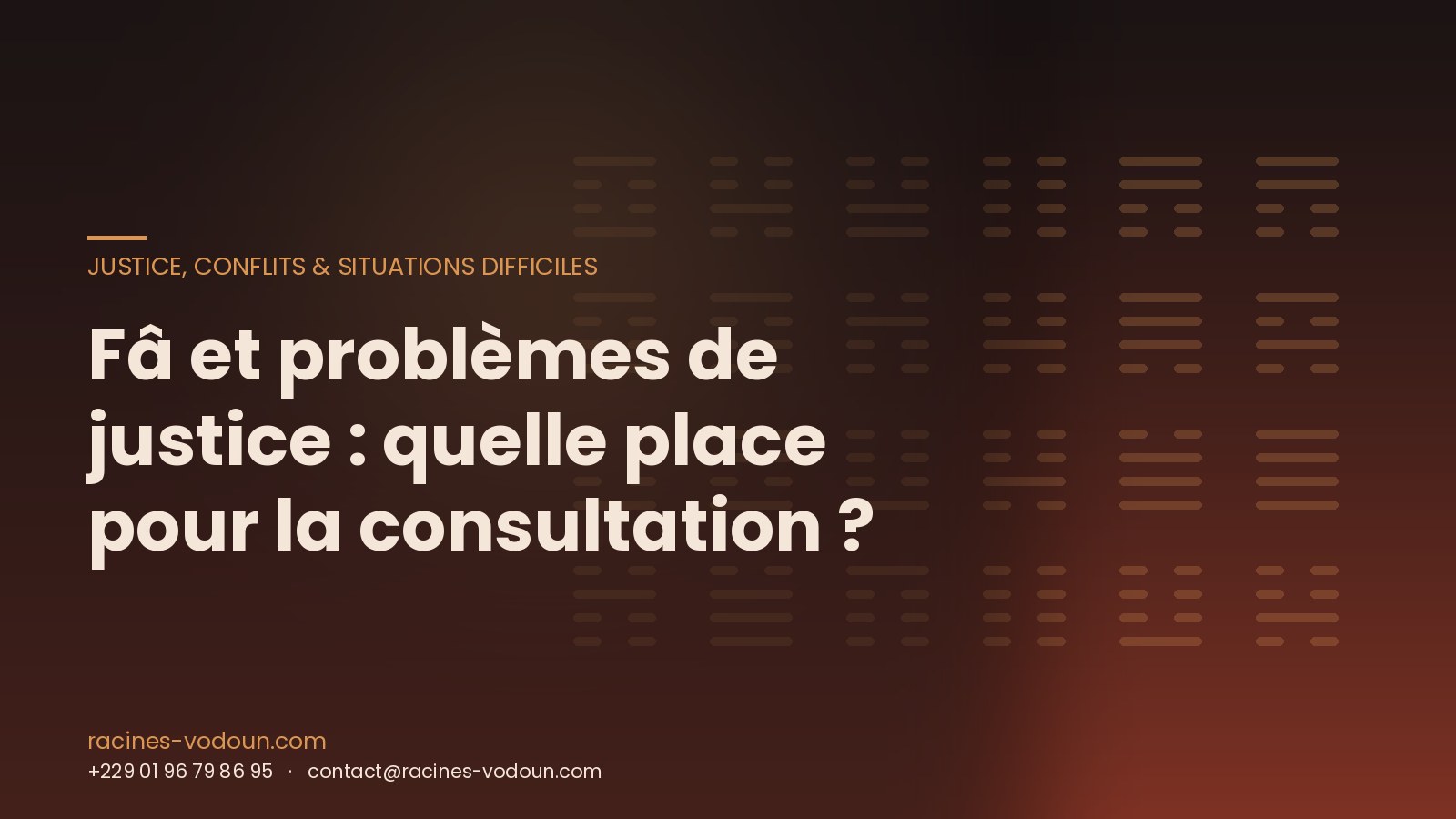 Fâ et problèmes de justice : quelle place pour la consultation ?