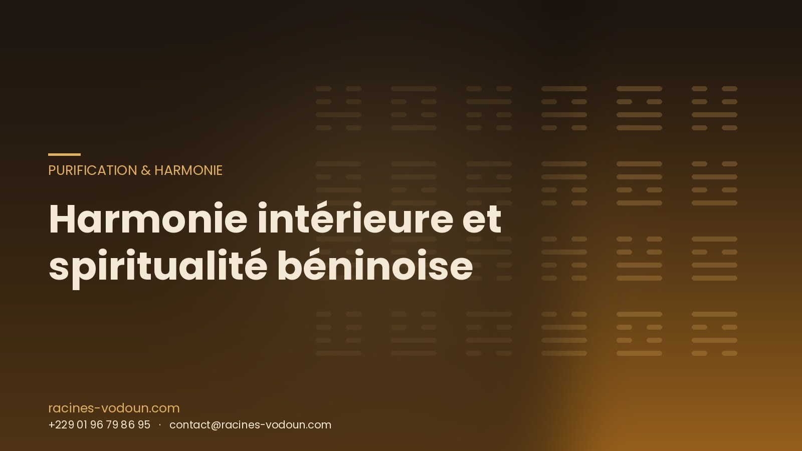 Harmonie intérieure et spiritualité béninoise