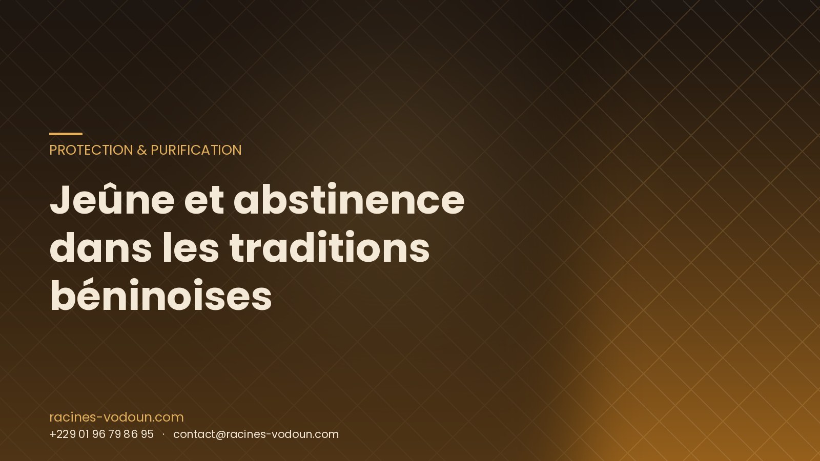 Jeûne et abstinence dans les traditions béninoises