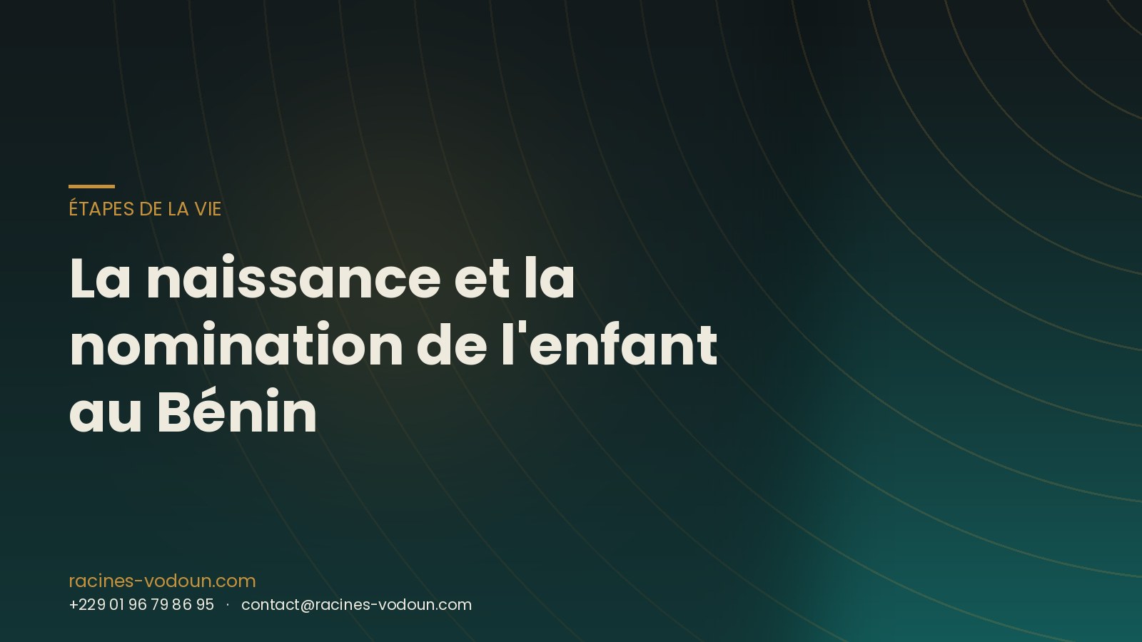 La naissance et la nomination de l'enfant au Bénin