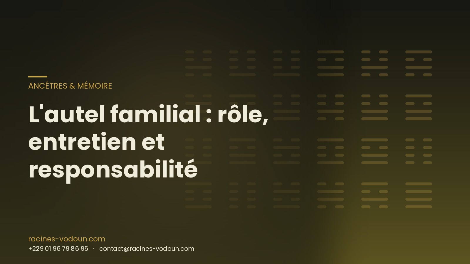 L'autel familial : rôle, entretien et responsabilité