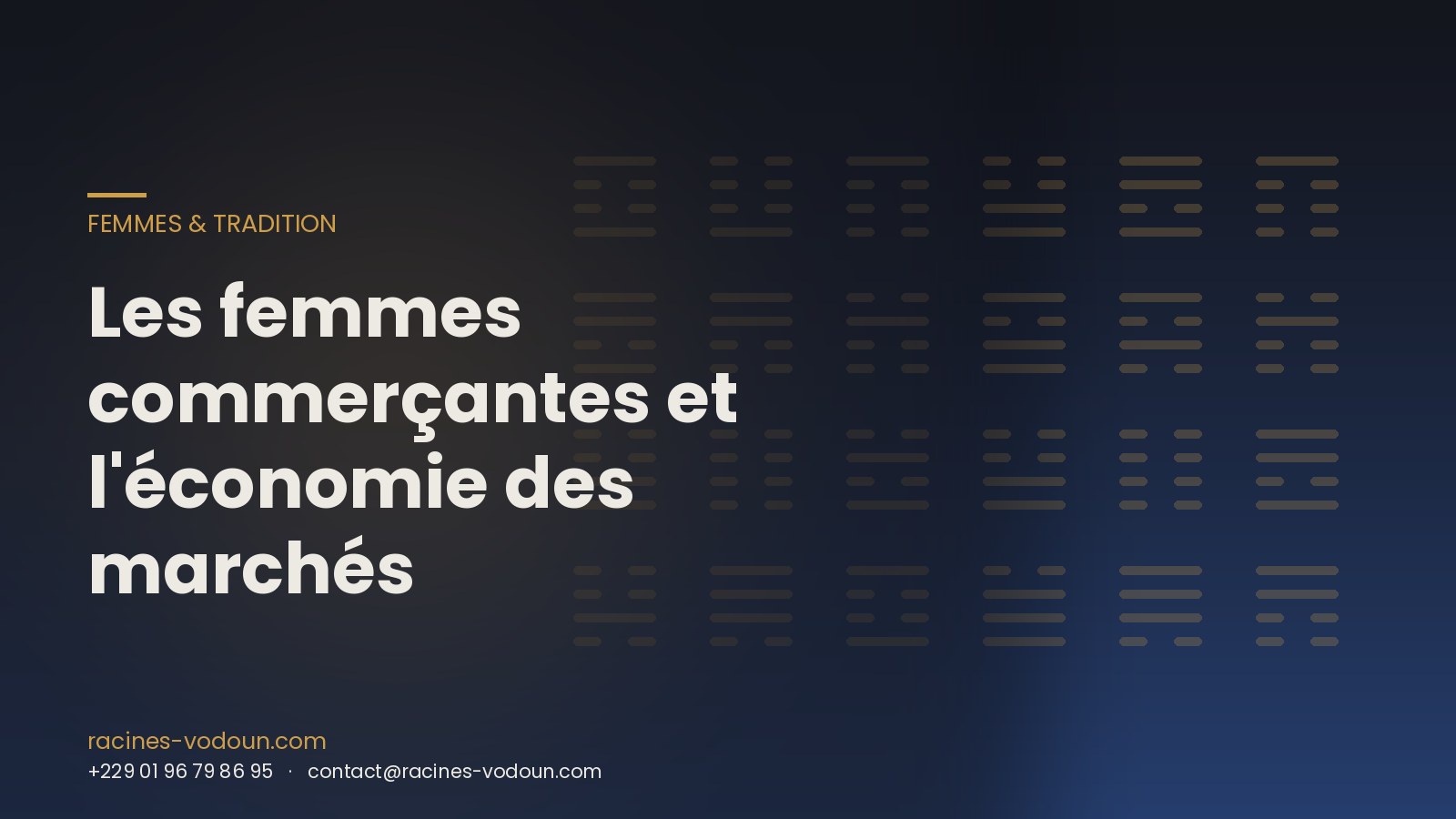 Les femmes commerçantes et l'économie des marchés