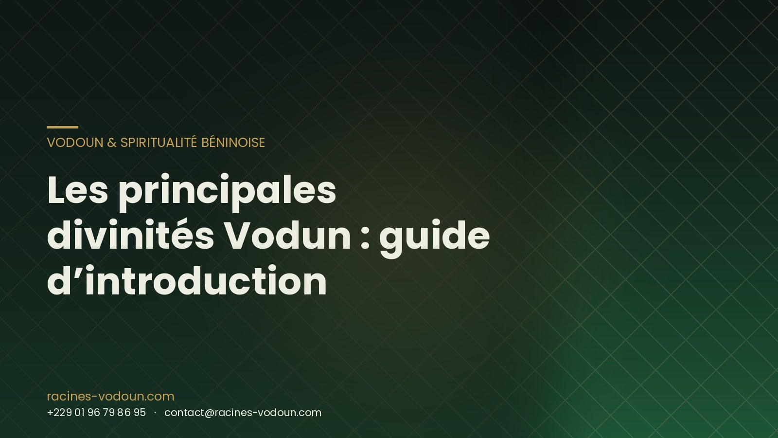 Les principales divinités Vodun : guide d’introduction