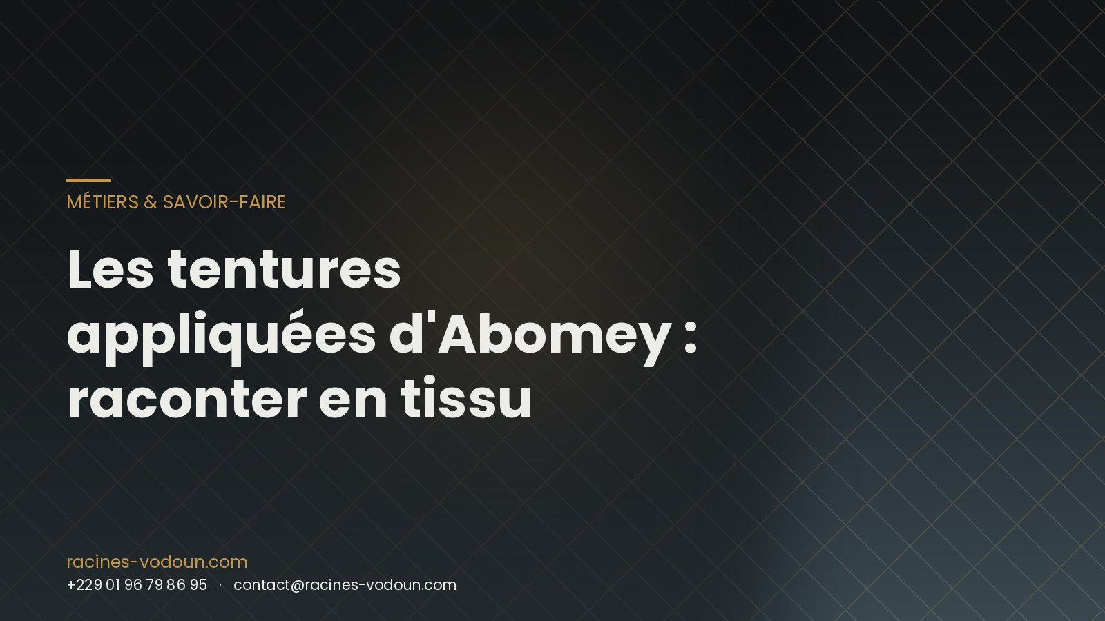 Les tentures appliquées d'Abomey : raconter en tissu