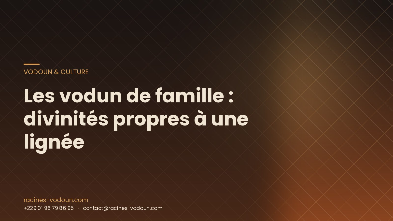Les vodun de famille : divinités propres à une lignée