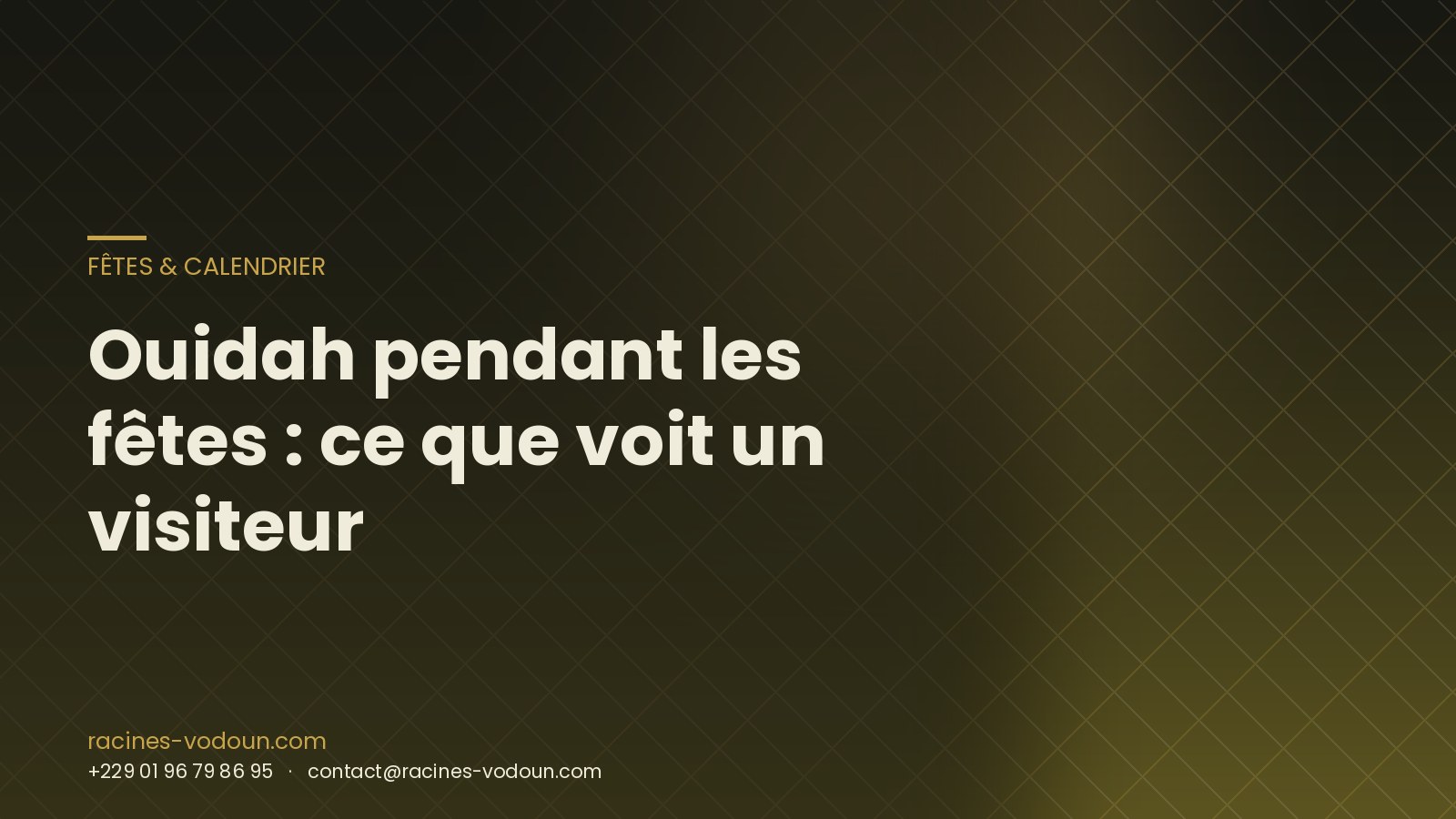 Ouidah pendant les fêtes : ce que voit un visiteur