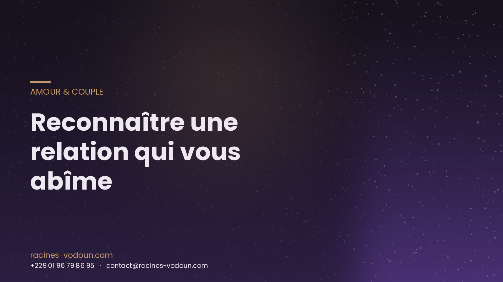 Reconnaître une relation qui vous abîme