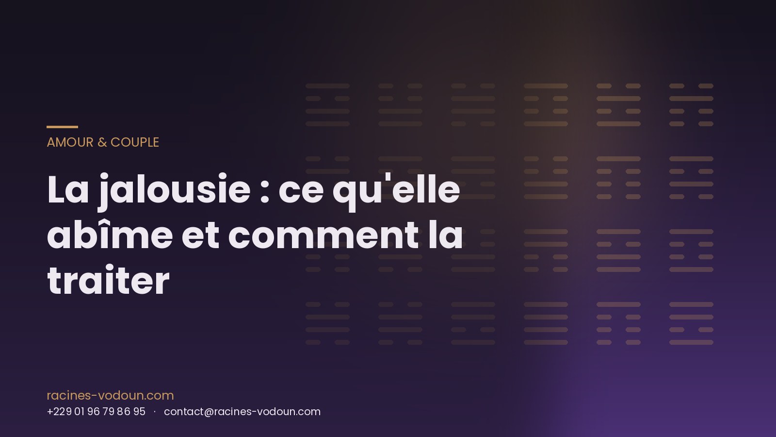 La jalousie : ce qu'elle abîme et comment la traiter