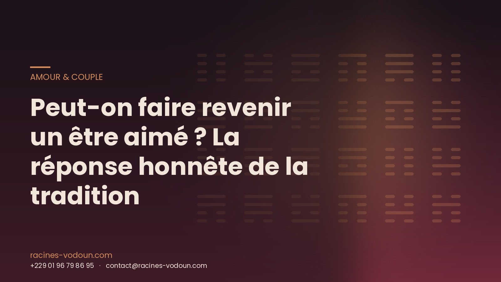 Peut-on faire revenir un être aimé ? La réponse honnête de la tradition