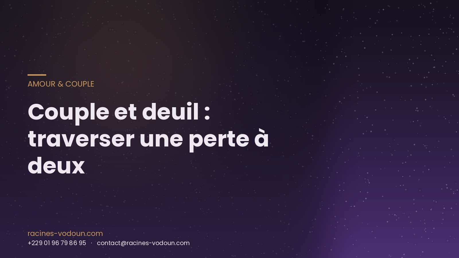 Couple et deuil : traverser une perte à deux