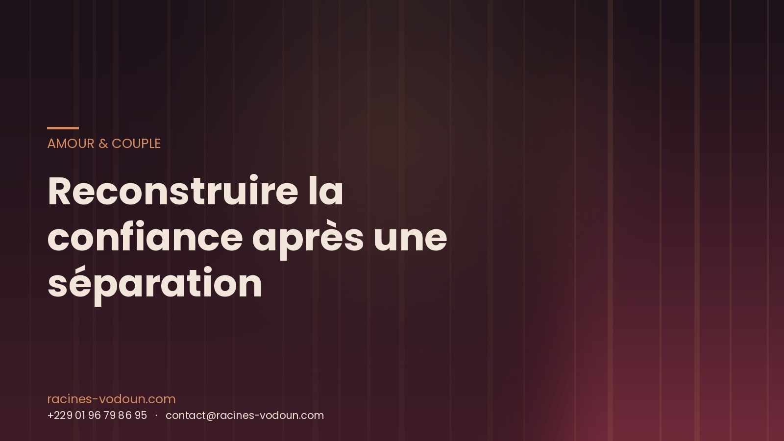 Reconstruire la confiance après une séparation