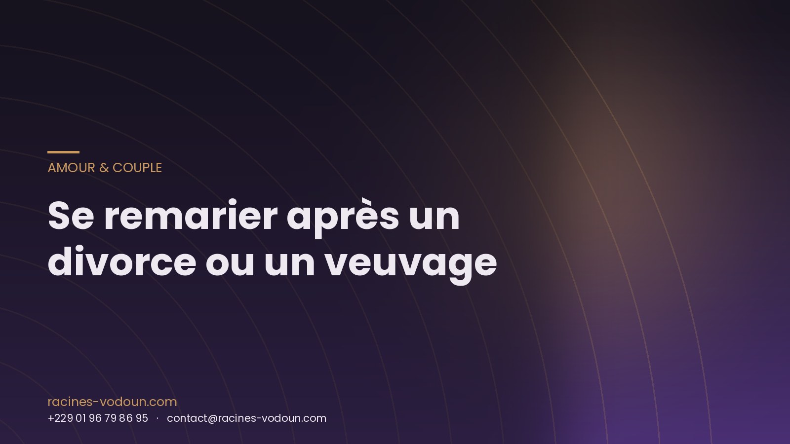 Se remarier après un divorce ou un veuvage