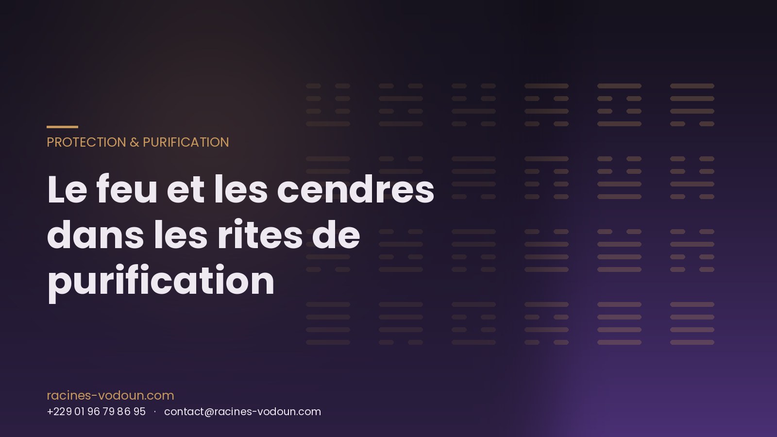 Le feu et les cendres dans les rites de purification