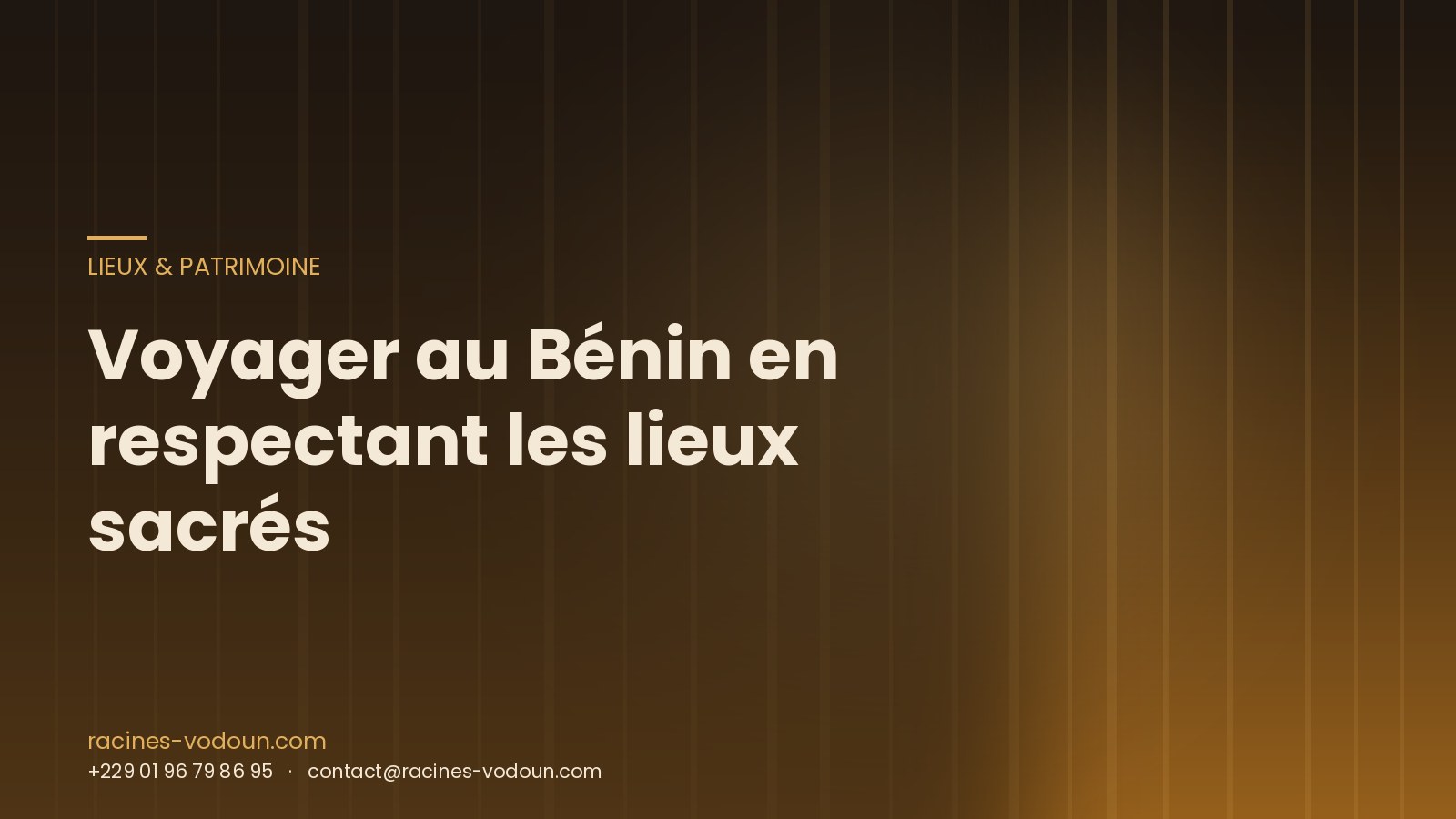 Voyager au Bénin en respectant les lieux sacrés
