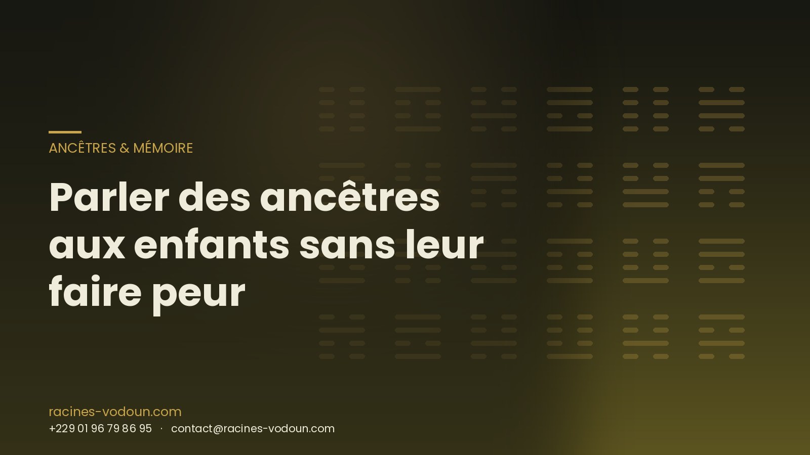 Parler des ancêtres aux enfants sans leur faire peur