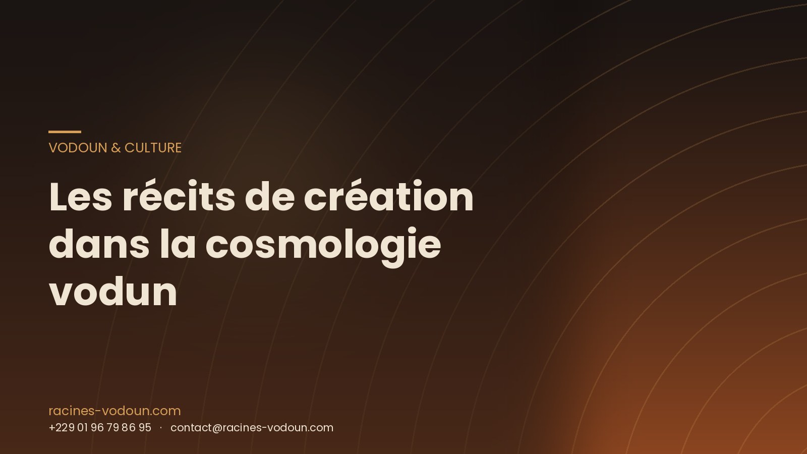 Les récits de création dans la cosmologie vodun