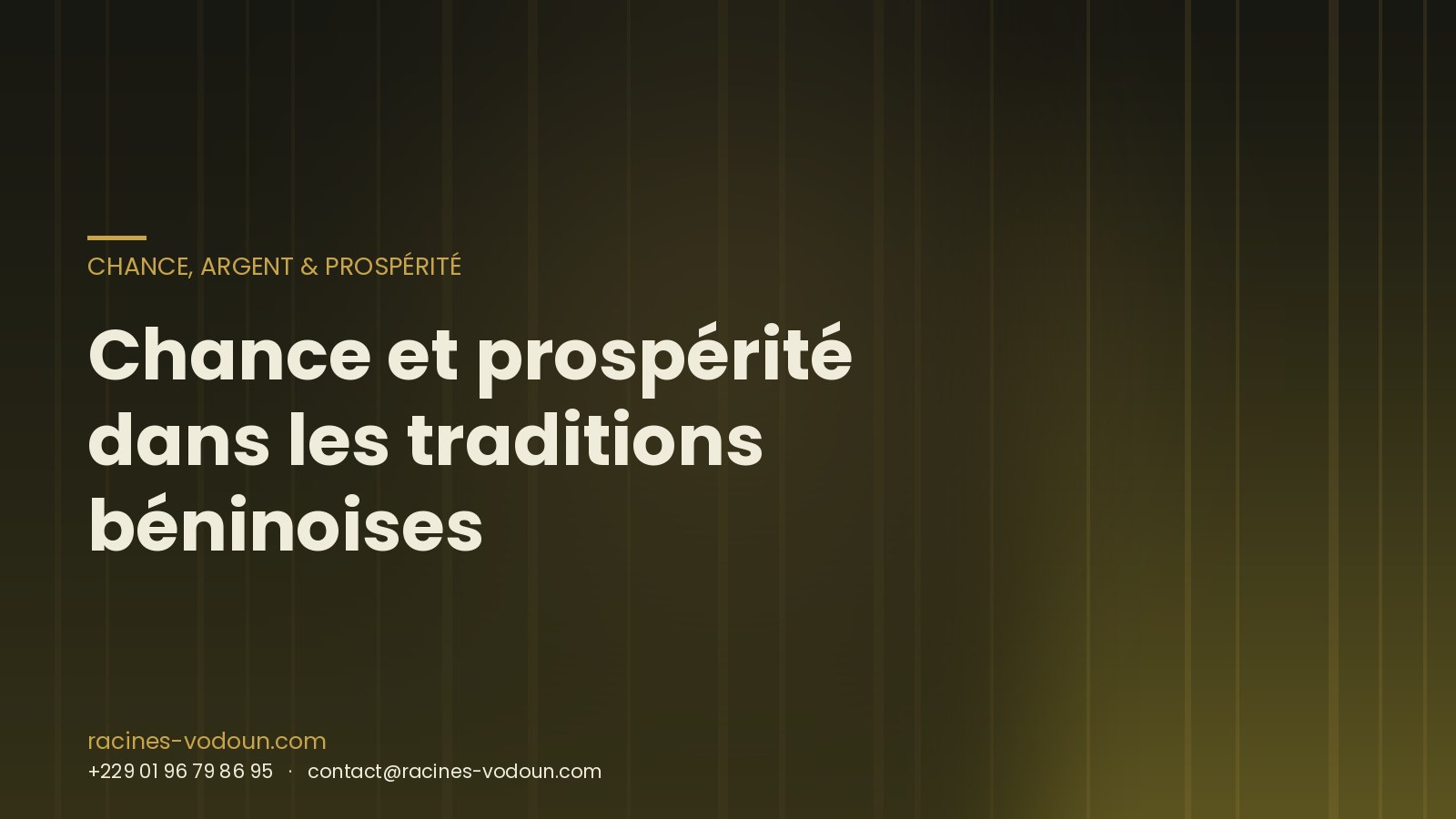 Chance et prospérité dans les traditions béninoises
