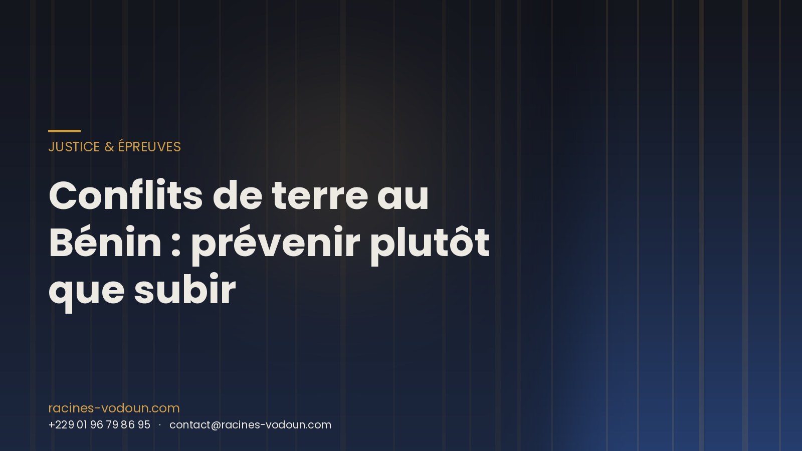 Conflits de terre au Bénin : prévenir plutôt que subir