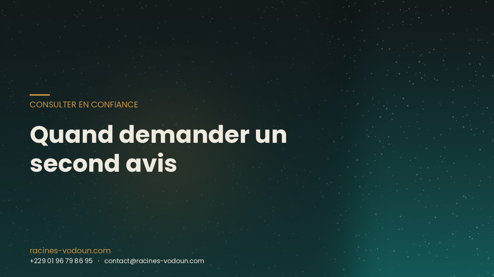 Quand demander un second avis