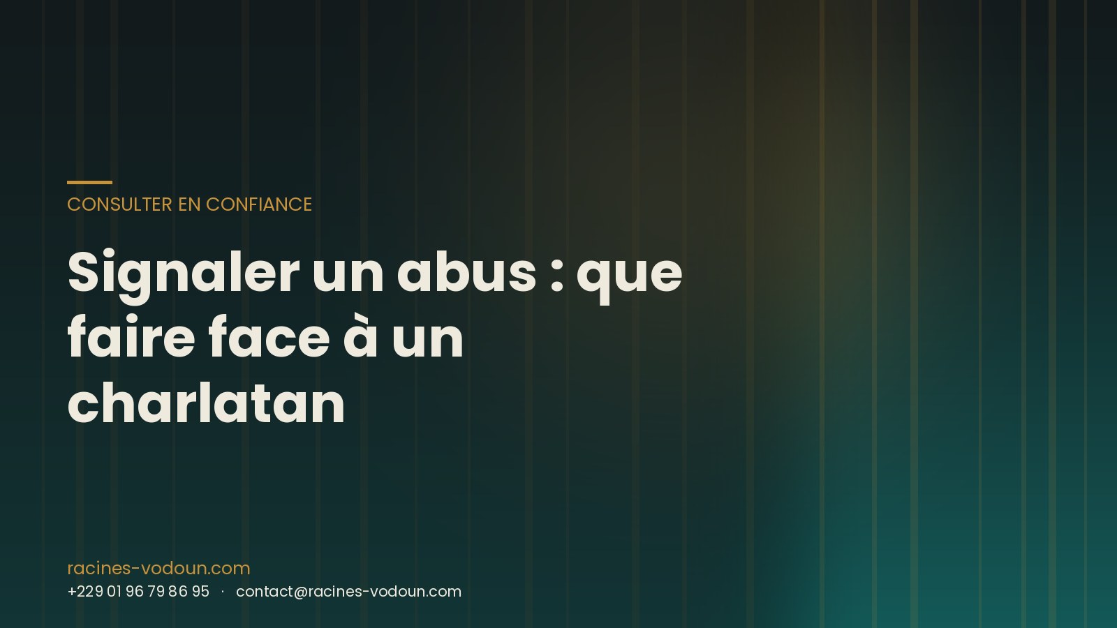 Signaler un abus : que faire face à un charlatan