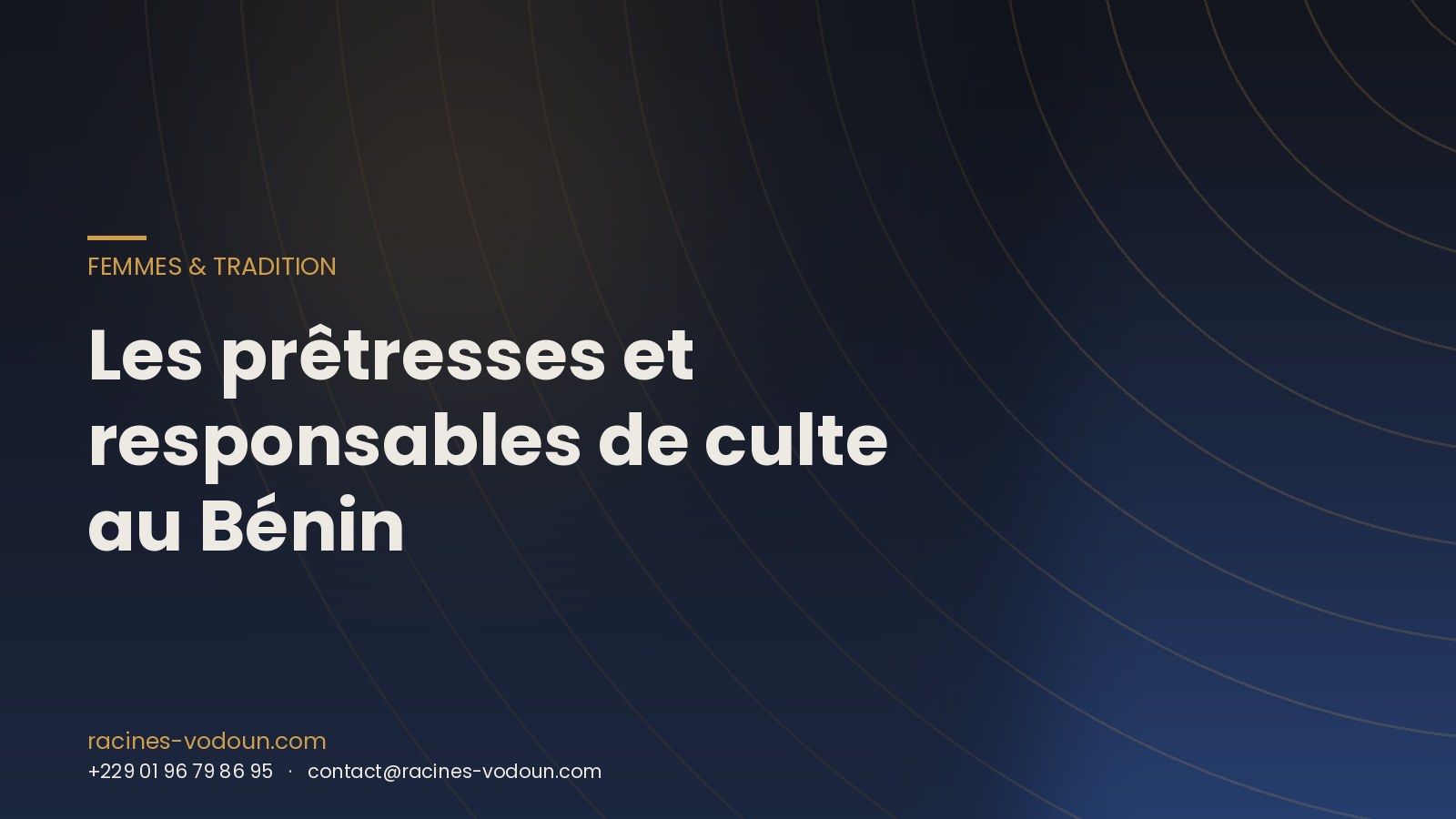 Les prêtresses et responsables de culte au Bénin