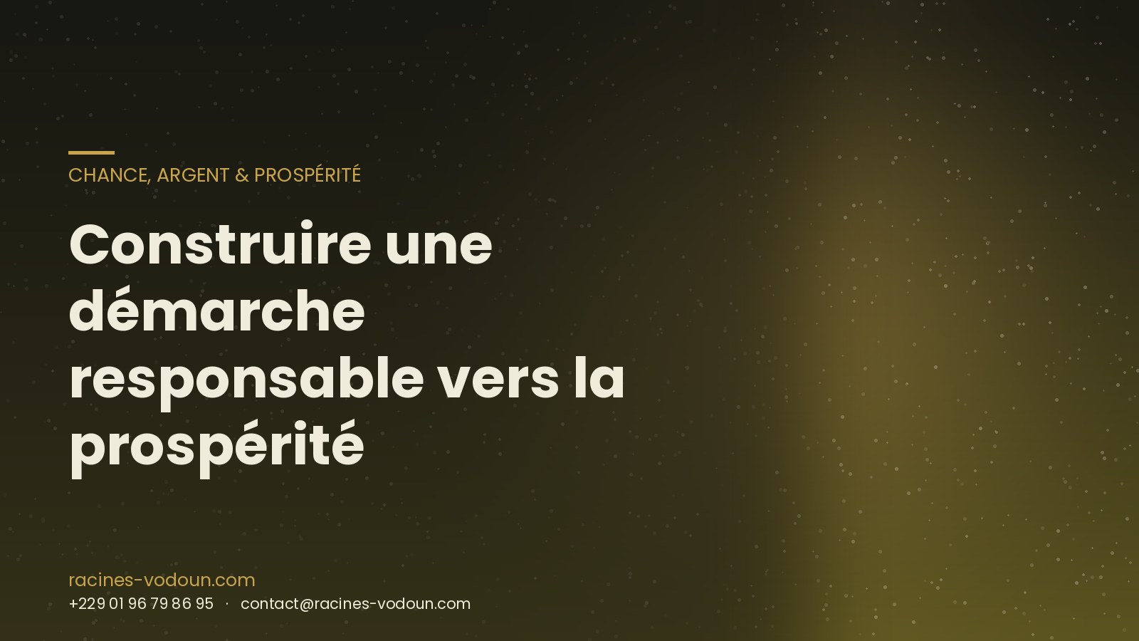Construire une démarche responsable vers la prospérité