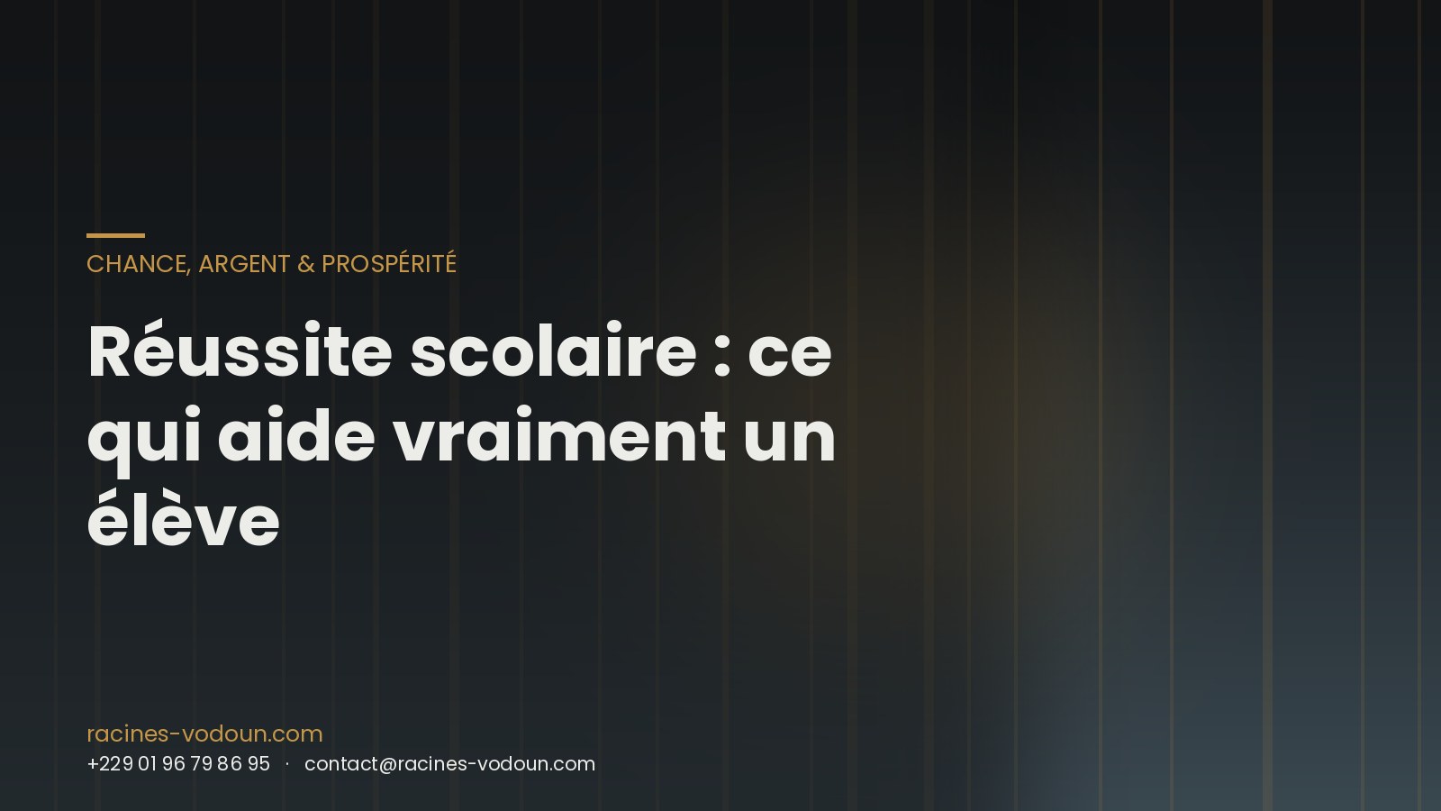 Réussite scolaire : ce qui aide vraiment un élève