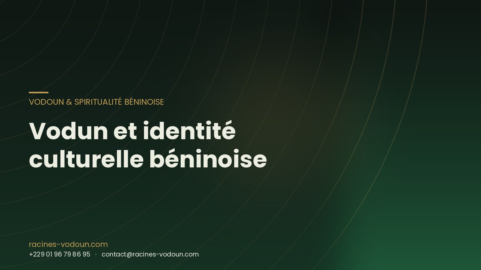 Vodun et identité culturelle béninoise