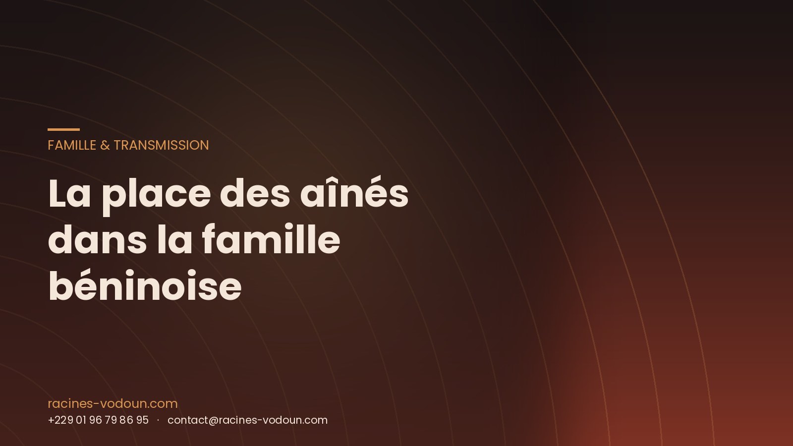 La place des aînés dans la famille béninoise
