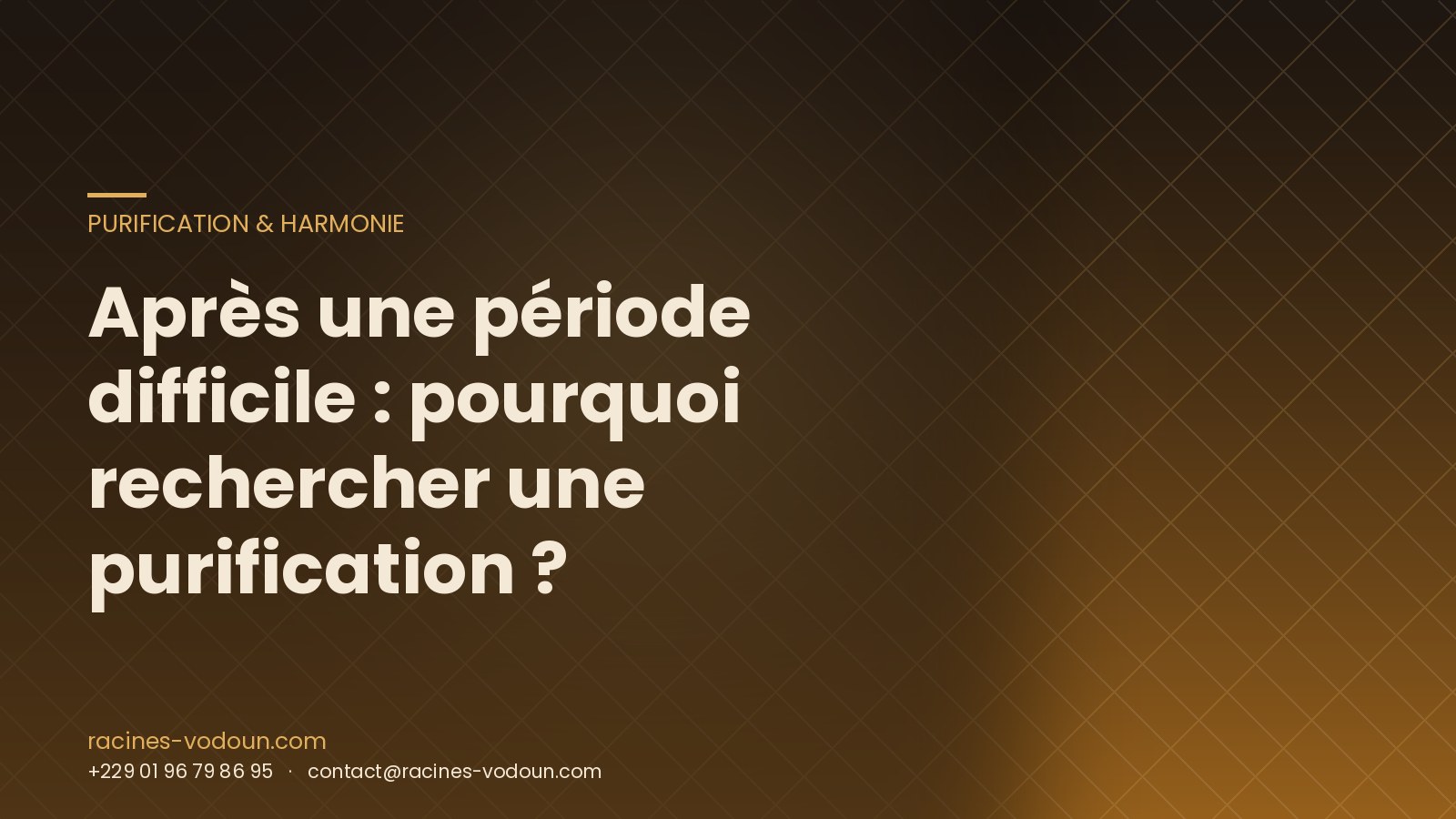 Après une période difficile : pourquoi rechercher une purification ?