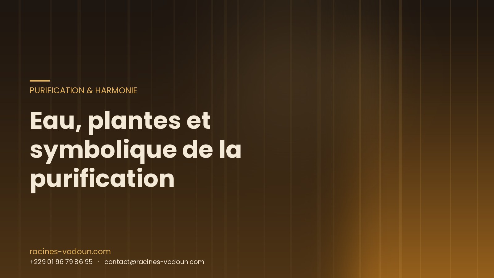 Eau, plantes et symbolique de la purification