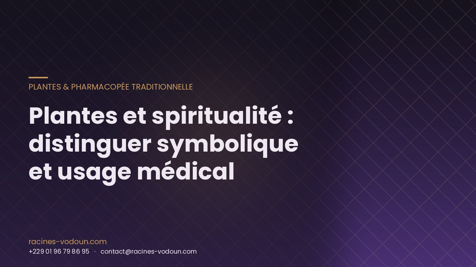 Plantes et spiritualité : distinguer symbolique et usage médical